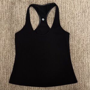 lululemon athletica Cool Racerback Black Size 6 EUC *hemmed